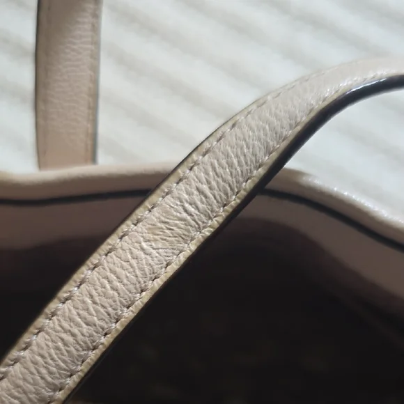 Kate Spade Cream Leather Tote Bag